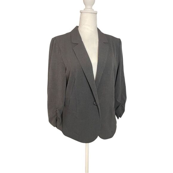 A Byer Womens Size XL One Button Suit Jacket & Size 13 Pants 2 Piece Set Gray - Picture 5 of 10
